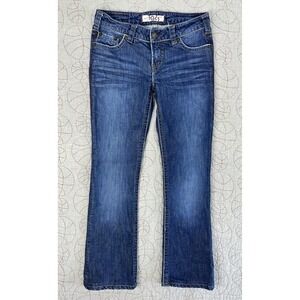 1921 Bootcut Jeans Blue Thick Stitch Flap Pocket / Women's 28x34